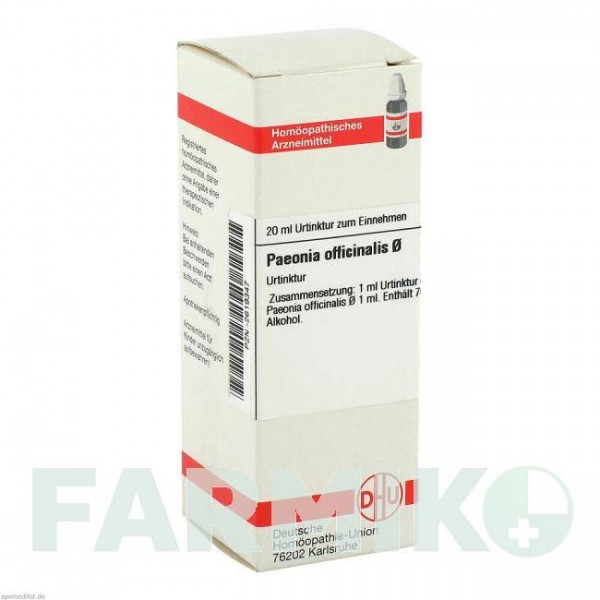 ПЕОНИЯ ОФФИЦИНАЛИС (PAEONIA OFFICINALIS) раствор 20 мл - Гомеопатия DHU