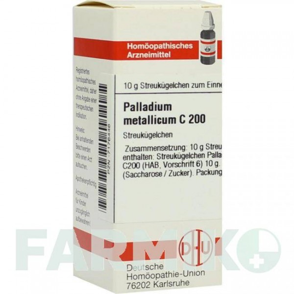 ПАЛЛАДИУМ МЕТАЛЛИКУМ (PALLADIUM METALLICUM) C 200 глобули 10 г - Гомеопатия DHU