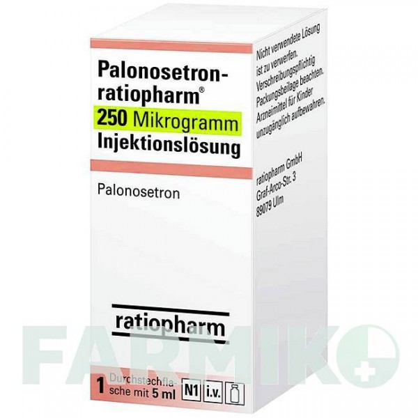 ПАЛОНОСЕТРОН (PALONOSETRON) 250 мкг раствор 1x5 мл - Палоносетрон RATIOPHARM