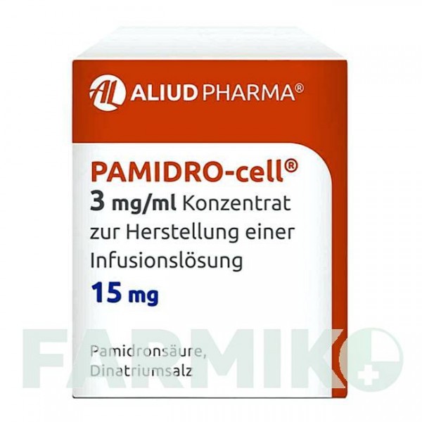 ПАМІДРО (PAMIDRO) 3 мг/мл 15 мг концентрат 1 шт - Памідронова кислота ALIUD PHARMA