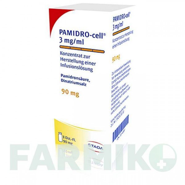 ПАМІДРО (PAMIDRO) 90 мг 3 мг/мл концентрат 1 шт - Памідронова кислота STADAPHARM