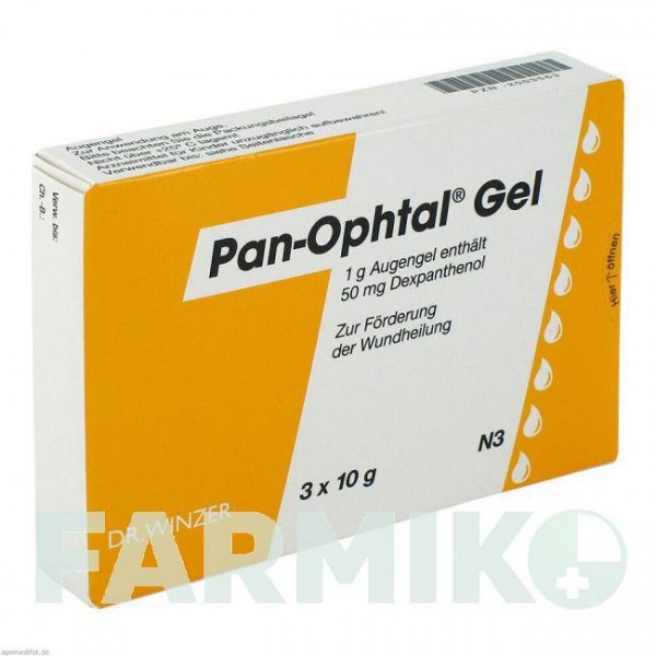 ПАН ОФТАЛ (PAN OPHTAL) гель 3x10 г - Декспантенол DR.WINZER PHARMA