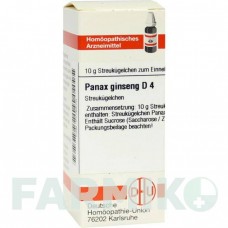 ПАНАКС ГИНЗЕНГ (PANAX GINSENG) D 4 глобули 10 г - Гомеопатия DHU