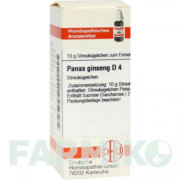 ПАНАКС ГИНЗЕНГ (PANAX GINSENG) D 4 глобули 10 г - Гомеопатия DHU