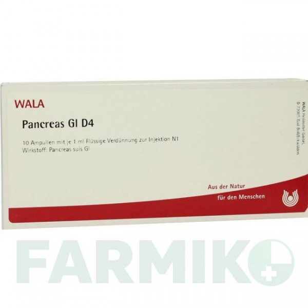 ПАНКРЕАС (PANCREAS) D 4 ампулы 10x1 мл - Гомеопатия WALA HEILMITTEL