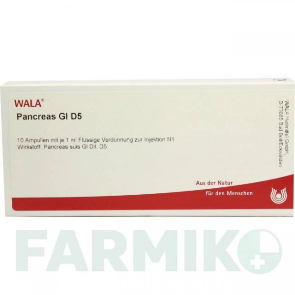 ПАНКРЕАС (PANCREAS) D 5 ампулы 10x1 мл - Гомеопатия WALA HEILMITTEL