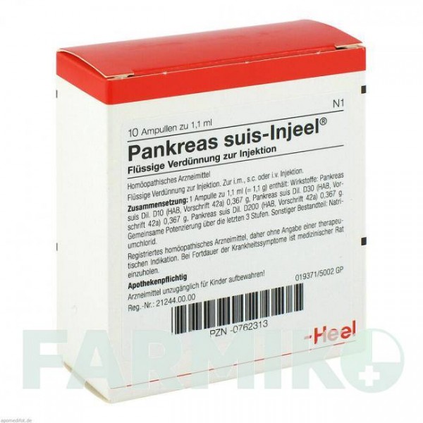ПАНКРЕАС СУИС (PANKREAS SUIS) ампулы 10 шт - Гомеопатия BIOLOGISCHE HEILMITTEL HEEL