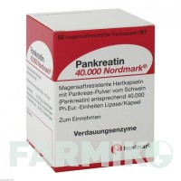 ПАНКРЕАТИН (PANKREATIN) 40000 капсули 50 шт - Мультіензими NORDMARK PHARMA