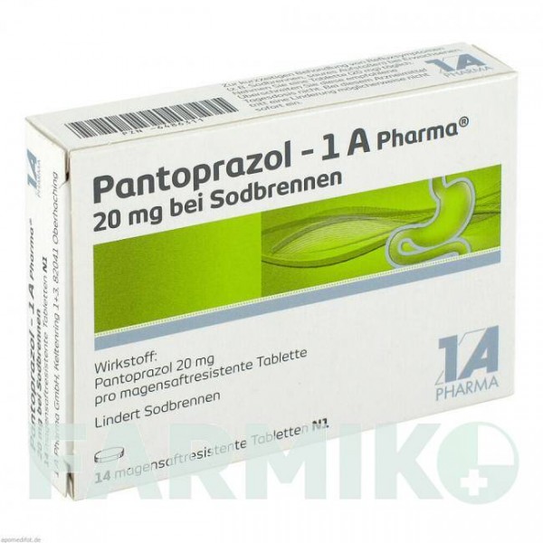 ПАНТОПРАЗОЛ (PANTOPRAZOL) 20 мг таблетки 14 шт - Пантопразол 1 A PHARMA