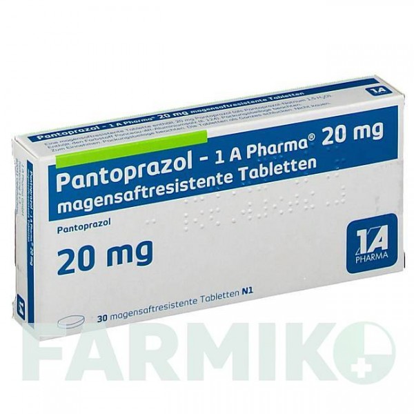 ПАНТОПРАЗОЛ (PANTOPRAZOL) 20 мг таблетки 30 шт - Пантопразол 1 A PHARMA