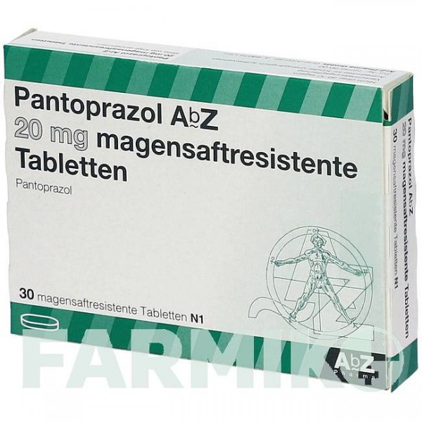 ПАНТОПРАЗОЛ (PANTOPRAZOL) 20 мг таблетки 30 шт - Пантопразол ABZ PHARMA