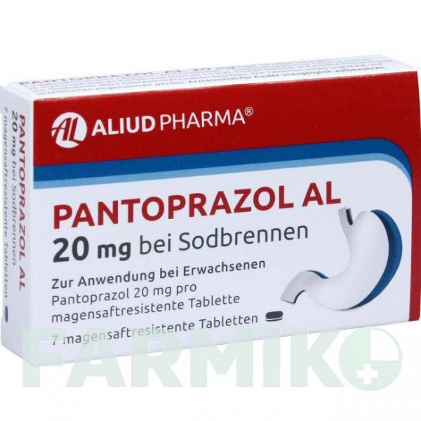 ПАНТОПРАЗОЛ (PANTOPRAZOL) 20 мг таблетки 7 шт - Пантопразол ALIUD PHARMA