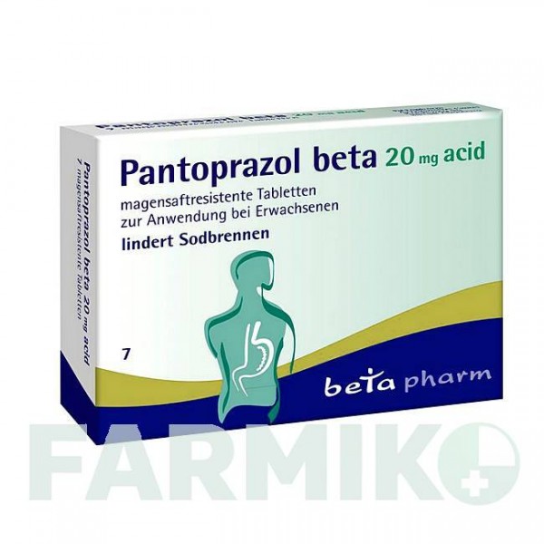 ПАНТОПРАЗОЛ (PANTOPRAZOL) 20 мг таблетки 7 шт - Пантопразол BETAPHARM