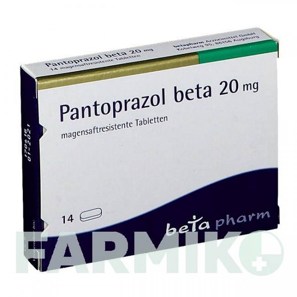 ПАНТОПРАЗОЛ (PANTOPRAZOL) 20 мг таблетки 14 шт - Пантопразол BETAPHARM