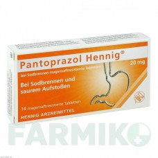 ПАНТОПРАЗОЛ (PANTOPRAZOL) 20 мг таблетки 14 шт - Пантопразол HENNIG