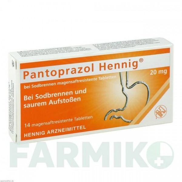 ПАНТОПРАЗОЛ (PANTOPRAZOL) 20 мг таблетки 14 шт - Пантопразол HENNIG