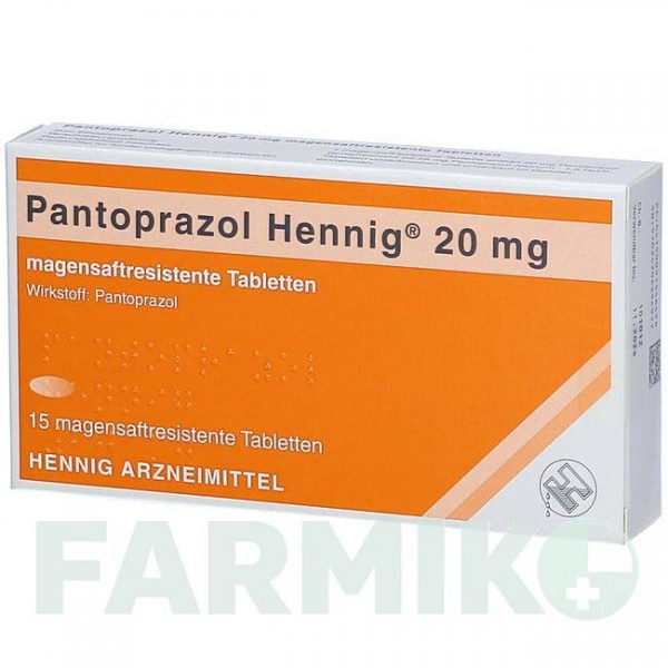 ПАНТОПРАЗОЛ (PANTOPRAZOL) 20 мг таблетки 15 шт - Пантопразол HENNIG