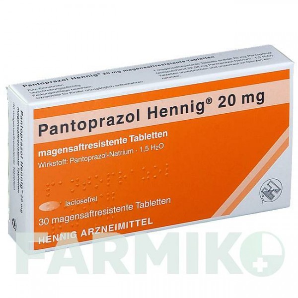 ПАНТОПРАЗОЛ (PANTOPRAZOL) 20 мг таблетки 30 шт - Пантопразол HENNIG