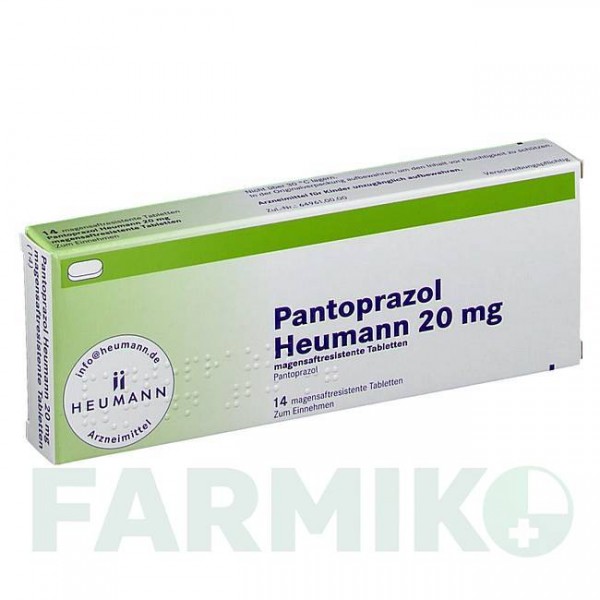 ПАНТОПРАЗОЛ (PANTOPRAZOL) 20 мг таблетки 14 шт - Пантопразол HEUMANN PHARMA
