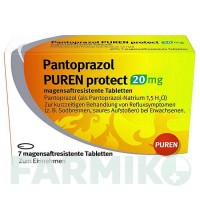 ПАНТОПРАЗОЛ (PANTOPRAZOL) 20 мг таблетки 7 шт - Пантопразол PUREN PHARMA