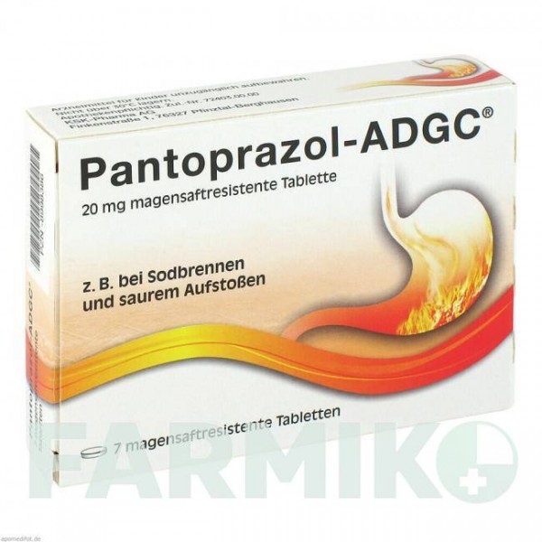 ПАНТОПРАЗОЛ (PANTOPRAZOL) 20 мг таблетки 7 шт - Пантопразол ZENTIVA