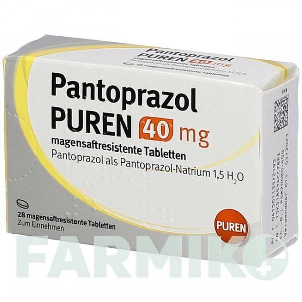 ПАНТОПРАЗОЛ (PANTOPRAZOL) 40 мг таблетки 28 шт - Пантопразол PUREN PHARMA