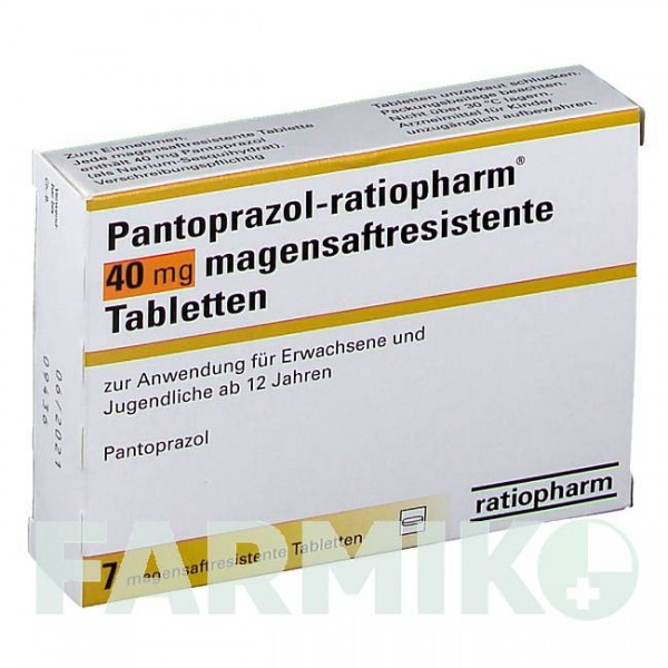 ПАНТОПРАЗОЛ (PANTOPRAZOL) 40 мг таблетки 7 шт - Пантопразол RATIOPHARM