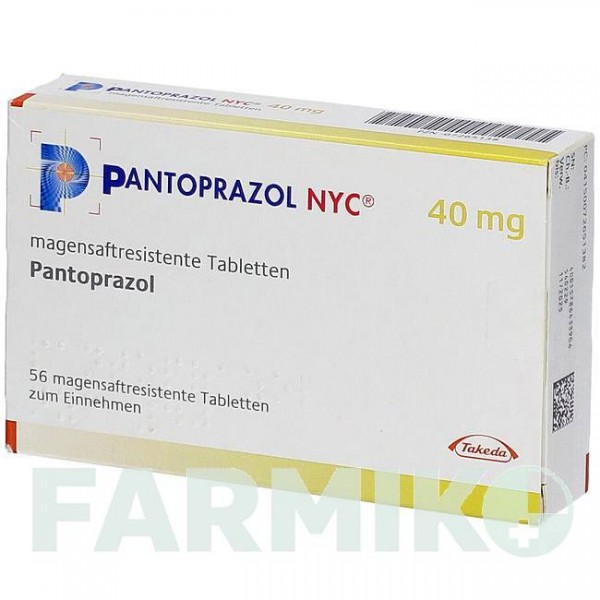 ПАНТОПРАЗОЛ НІК (PANTOPRAZOL NYC) 40 мг таблетки 14 шт - Пантопразол TAKEDA