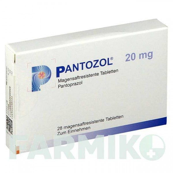 ПАНТОЗОЛ (PANTOZOL) 20 мг таблетки 28 шт - Пантопразол AXICORP PHARMA