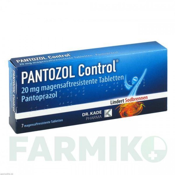 ПАНТОЗОЛ (PANTOZOL) 20 мг таблетки 7 шт - Пантопразол DR.KADE