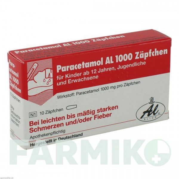 ПАРАЦЕТАМОЛ (PARACETAMOL) 1000 суппозитории 10 шт - Парацетамол ALIUD PHARMA
