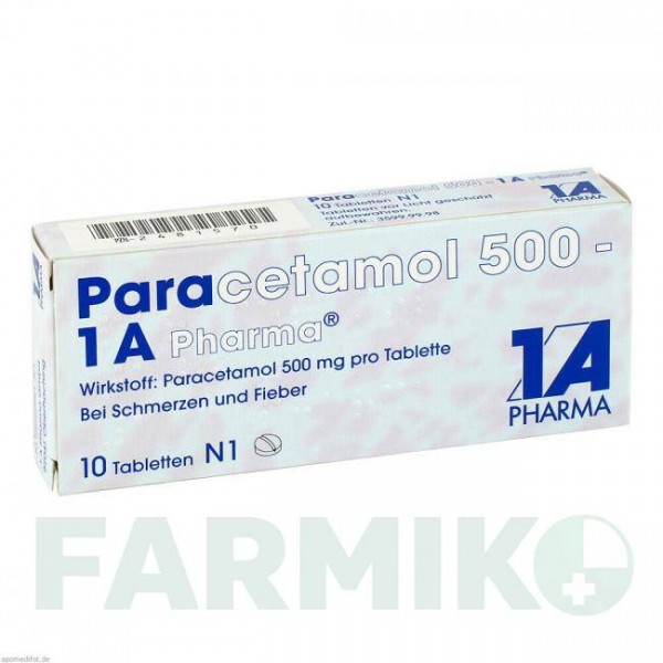 ПАРАЦЕТАМОЛ (PARACETAMOL) 500 таблетки 10 шт - Парацетамол 1 A PHARMA