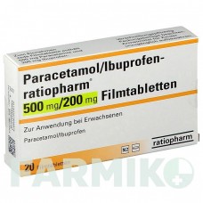 ПАРАЦЕТАМОЛ (PARACETAMOL) 500 мг/200 мг таблетки 20 шт - Парацетамол, Інше RATIOPHARM