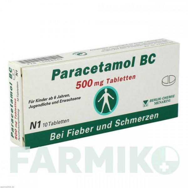 ПАРАЦЕТАМОЛ (PARACETAMOL) 500 мг таблетки 10 шт - Парацетамол BERLIN-CHEMIE
