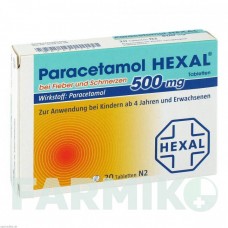 ПАРАЦЕТАМОЛ (PARACETAMOL) 500 мг таблетки 20 шт - Парацетамол HEXAL