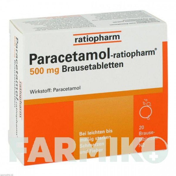 ПАРАЦЕТАМОЛ (PARACETAMOL) 500 мг таблетки 20 шт - Парацетамол RATIOPHARM