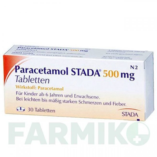 ПАРАЦЕТАМОЛ (PARACETAMOL) 500 мг таблетки 30 шт - Парацетамол STADAPHARM