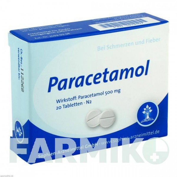 ПАРАЦЕТАМОЛ (PARACETAMOL) 500 таблетки 20 шт - Парацетамол SOPHIEN