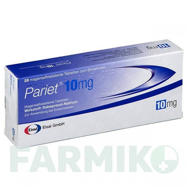 ПАРИЕТ (PARIET) 10 мг таблетки 28 шт - Рабепразол EISAI