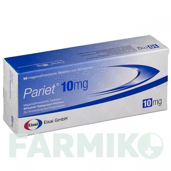 ПАРІЄТ (PARIET) 10 мг таблетки 98 шт - Рабепразол EISAI