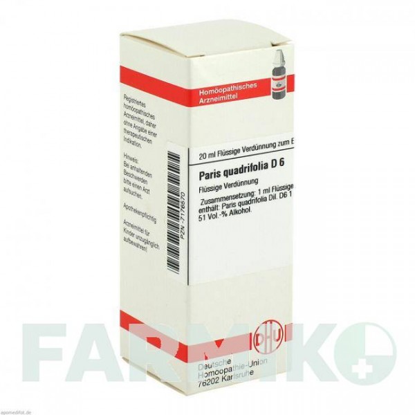 ПАРИС КВАДРИФОЛИА (PARIS QUADRIFOLIA) D 6 раствор 20 мл - Гомеопатия DHU