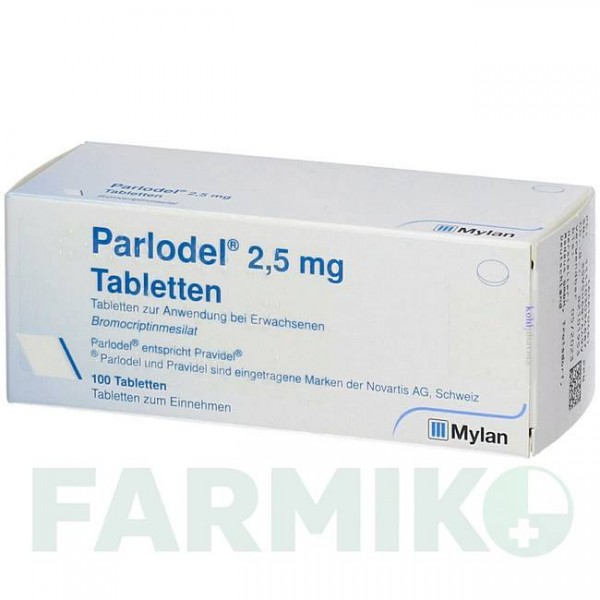 ПАРЛОДЕЛ (PARLODEL) 2,5 мг таблетки 100 шт - Бромокриптин KOHLPHARMA