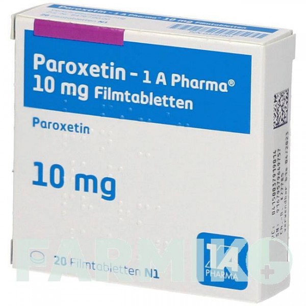 ПАРОКСЕТИН (PAROXETIN) 10 мг таблетки 20 шт - Пароксетин 1 A PHARMA