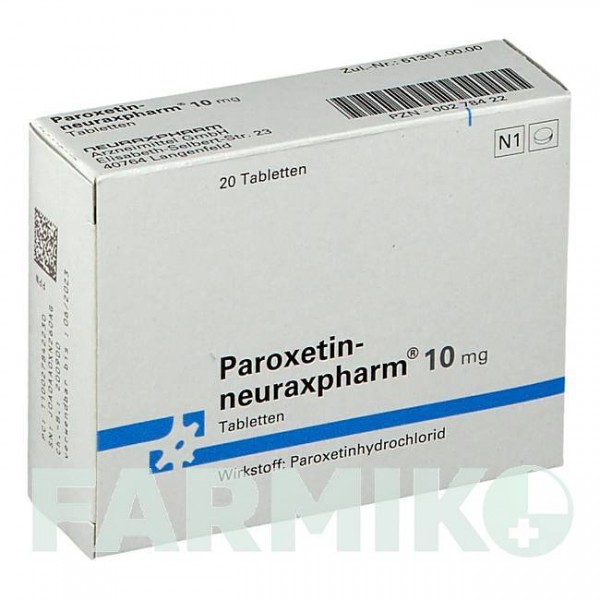 ПАРОКСЕТИН (PAROXETIN) 10 мг таблетки 20 шт - Пароксетин NEURAXPHARM