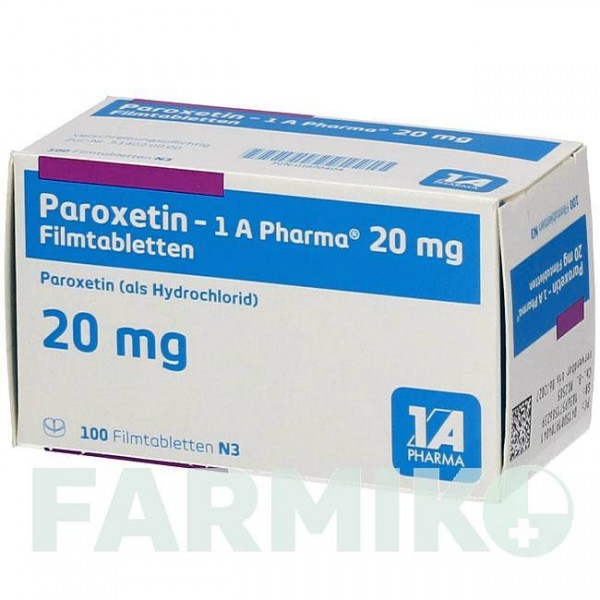 ПАРОКСЕТИН (PAROXETIN) 20 мг таблетки 100 шт - Пароксетин 1 A PHARMA