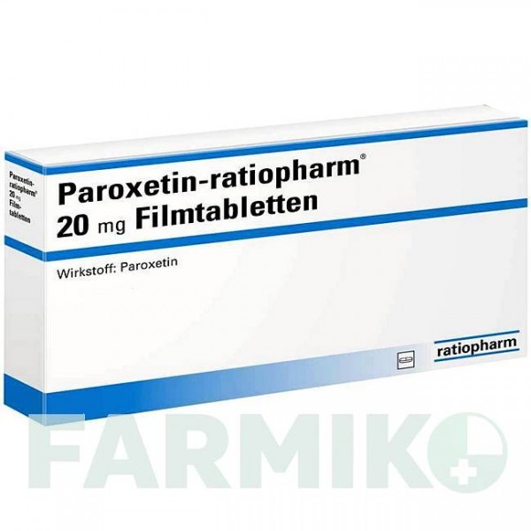 ПАРОКСЕТИН (PAROXETIN) 20 мг таблетки 20 шт - Пароксетин RATIOPHARM