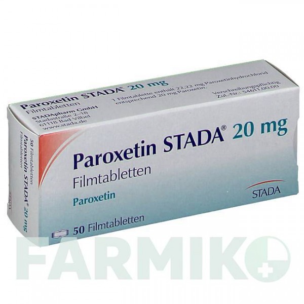 ПАРОКСЕТИН (PAROXETIN) 20 мг таблетки 50 шт - Пароксетин STADAPHARM