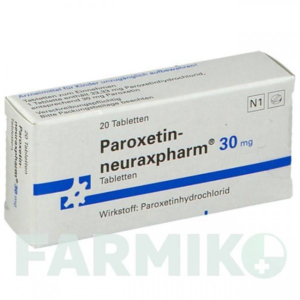 ПАРОКСЕТИН (PAROXETIN) 30 мг таблетки 20 шт - Пароксетин NEURAXPHARM