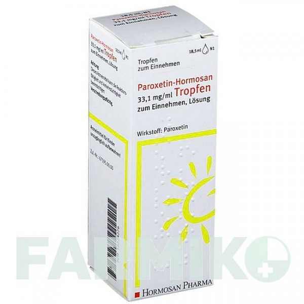 ПАРОКСЕТИН (PAROXETIN) 33,1 мг/мл краплі 18,5 мл - Пароксетин HORMOSAN PHARMA