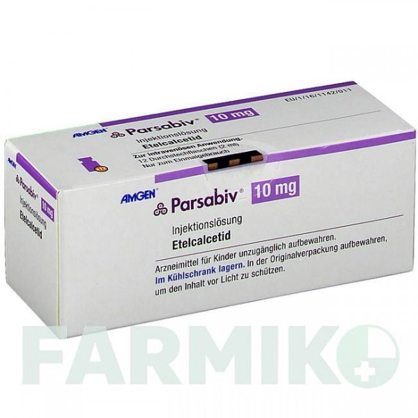 ПАРСАБИВ (PARSABIV) 10 мг 2 мл раствор 12 шт - Этелкальцетид AMGEN